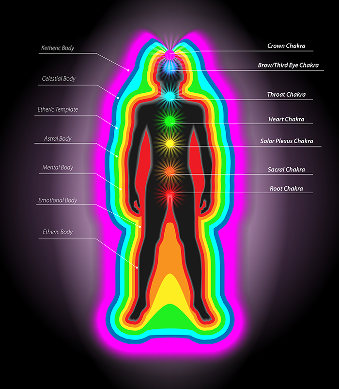 7 chakra's en 7 energievelden